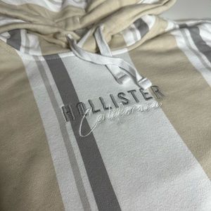 Hollister beige hoodie size medium